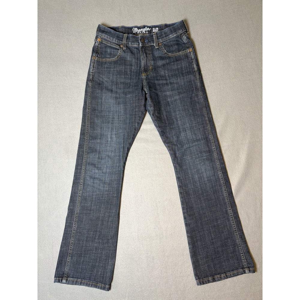 Wrangler Retro Slim Boot Denim Jeans 1077MWZDX Men's Size 29x32